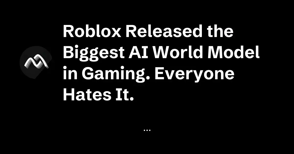 Roblox's AI World Model Stirs Controversy in Gaming